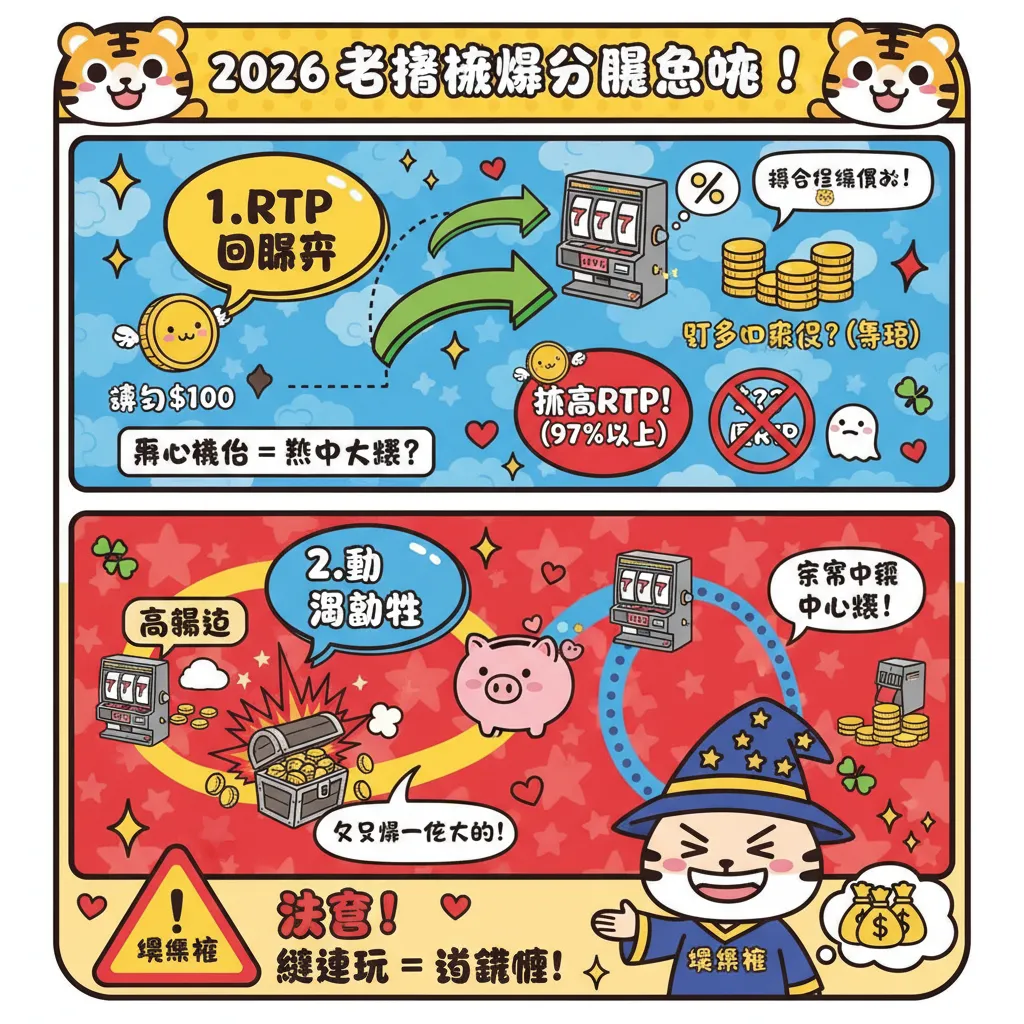 2026老虎機遊戲推薦：掌握高RTP與波動性爆分技巧